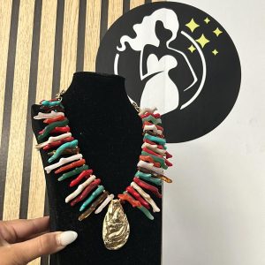 Collar veraniego colores almeja