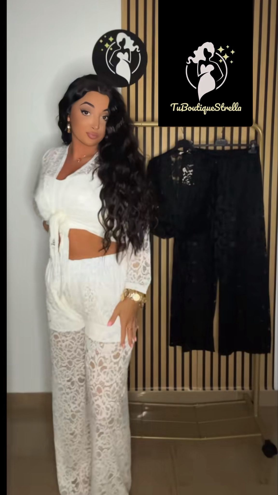 Conjunto Pantalon Encaje